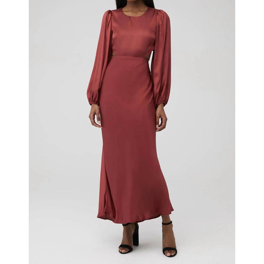 Astr Women's Maxi Dress in Rust
